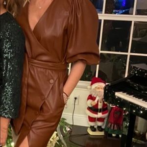 INC international C Faux  Leather dress size US8